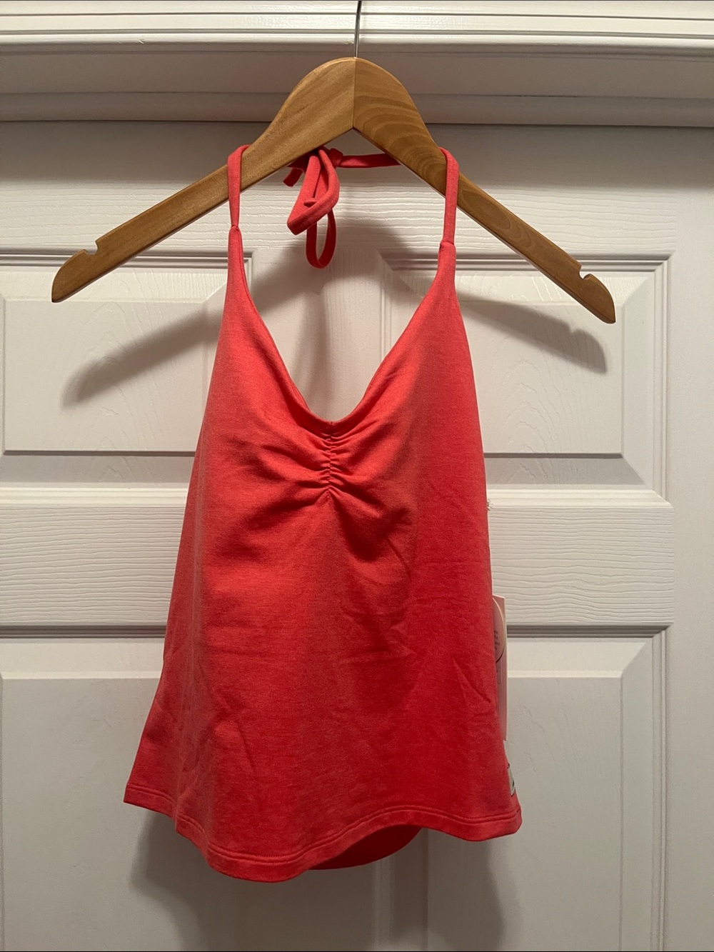 NWT Vuori Women’s Halo Halter ruched tank sunset Heather